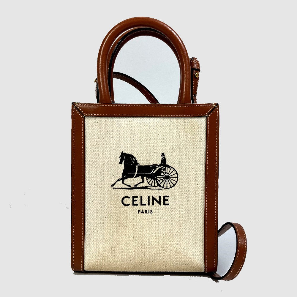 Shoulder Bag . Nt Carriage Vertical Hippo Leather Canvas