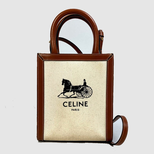 Shoulder Bag . Nt Carriage Vertical Hippo Leather Canvas