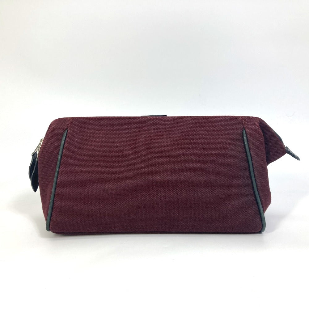 Hermes Clutch Bag Bordeaux Women Canvas
