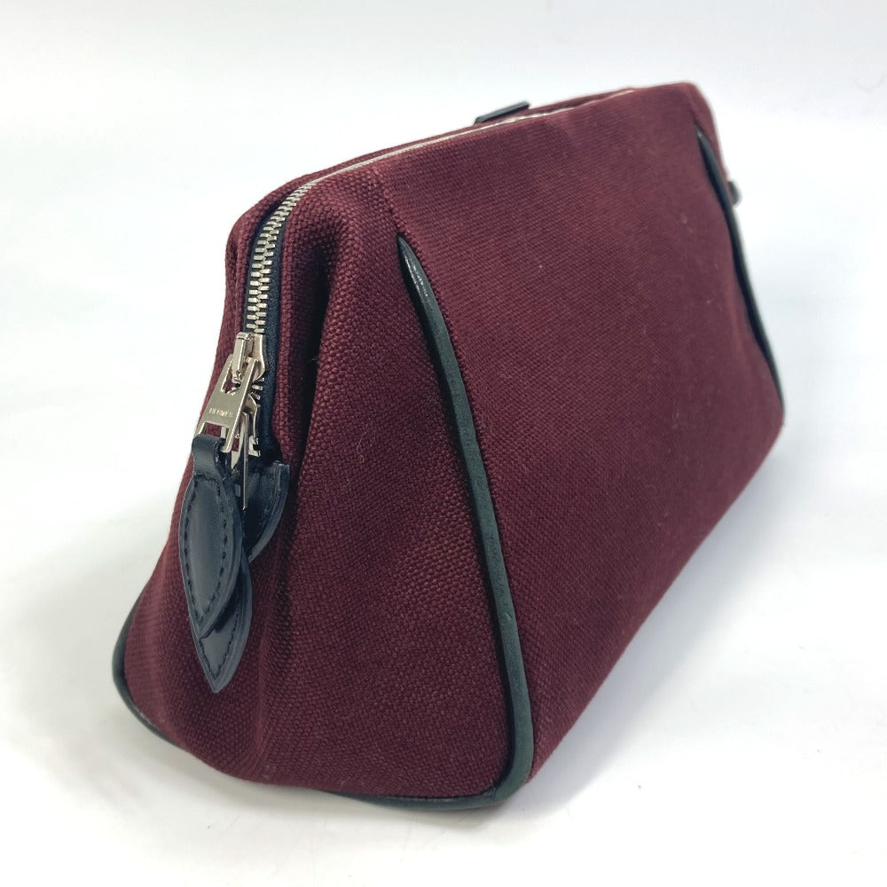 Hermes Clutch Bag Bordeaux Women Canvas