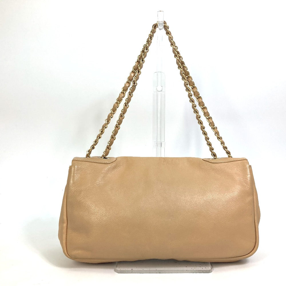 Chanel lambskin CC COCO Mark WChain Flap Beige Shoulder Bag