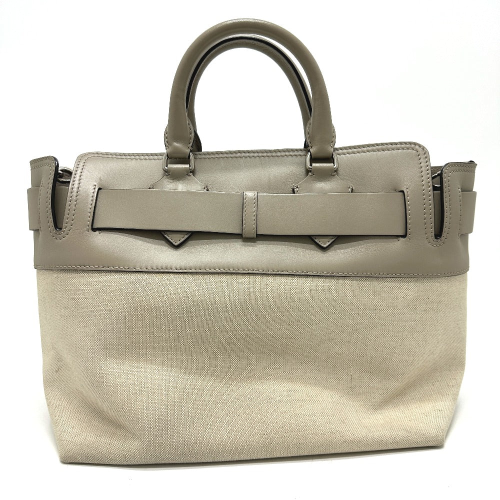 Burberry Belt Bag Women Leather Canvas Beige