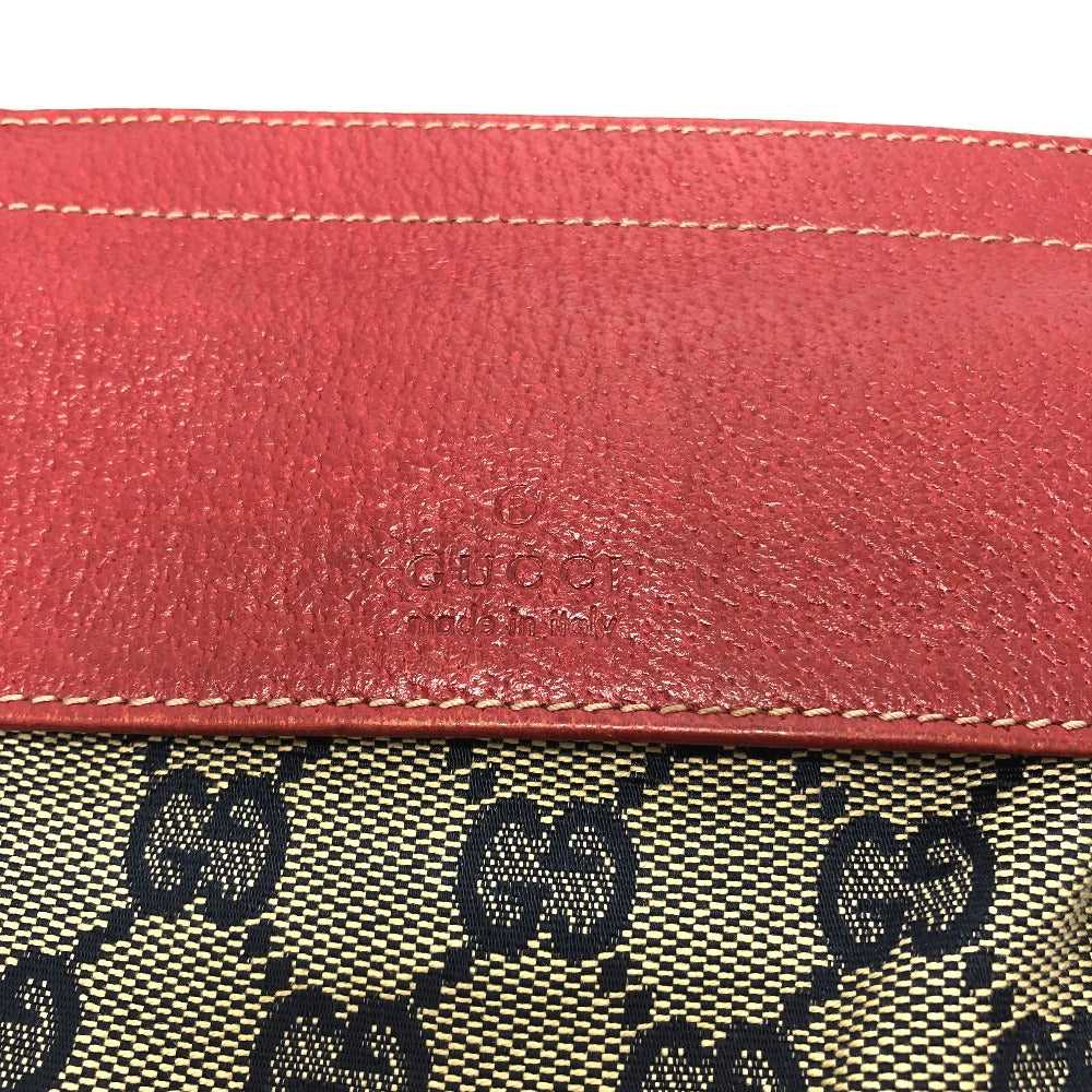 Gucci Waist GG Sling Leather Canvas Red Logo Handbag