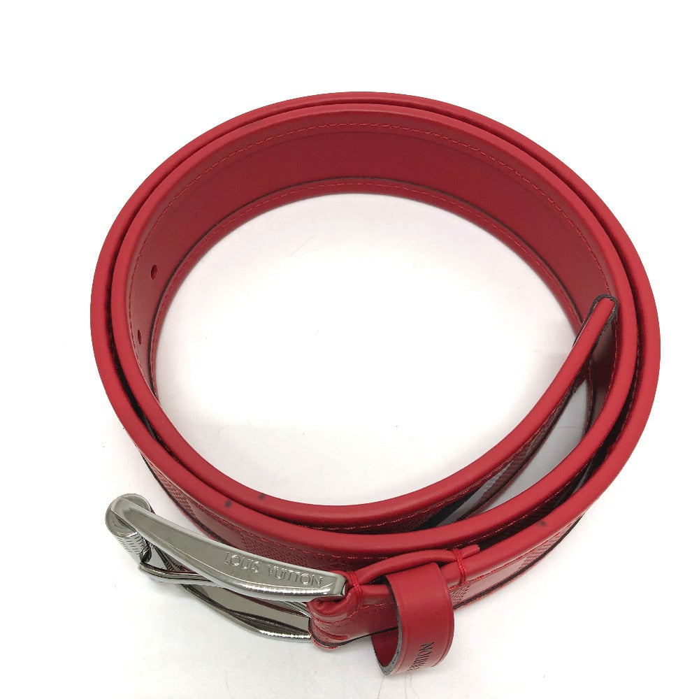 Louis Vuitton M9122 Damier Anfini Damier Anfini Leather Red Belt
