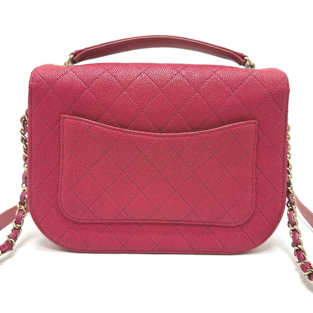 Chanel Caviar skin type COCO Mark CC Pink Shoulder Bag