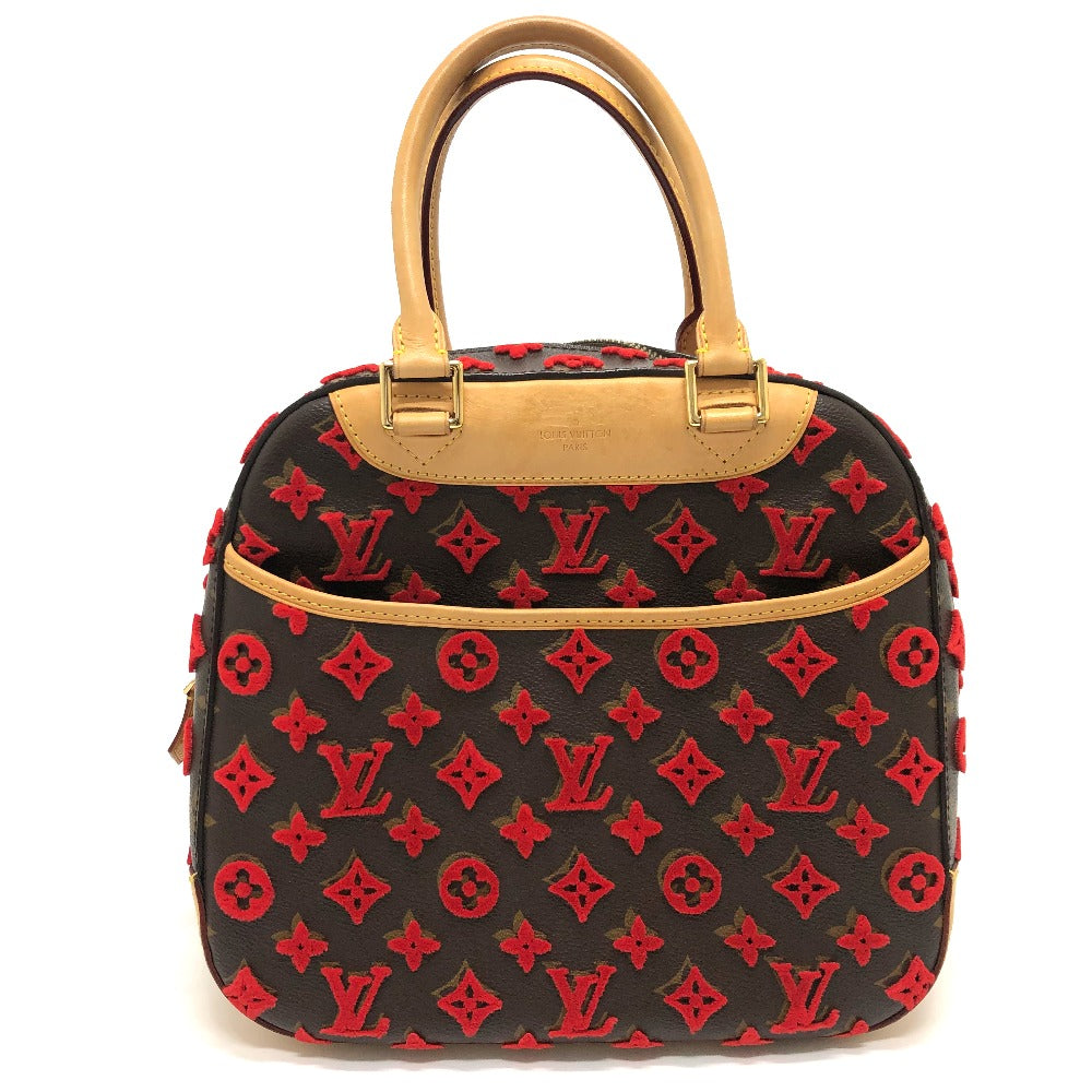 Louis Vuitton M40922 3D tuffet Deauville Cube Monogram Canvas Brown Red Handbag