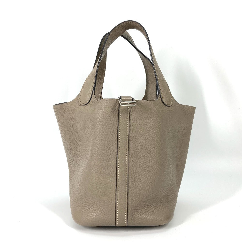 Hermes Handbag Taurillon Clemence Type Bag Picotin Lock Pm Gray Travel Bag