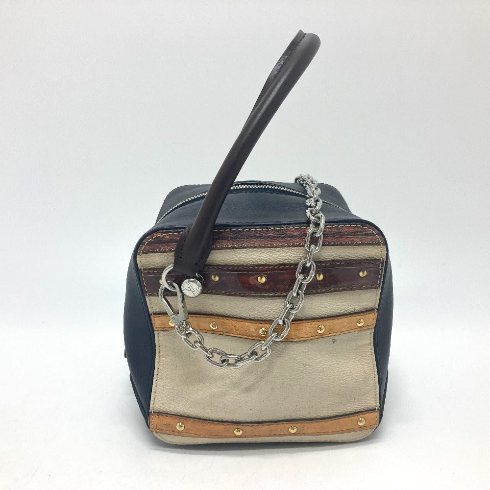 Louis Vuitton M52350 Trompe l'oeil Leather Black Beige Handbag