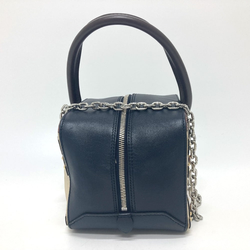Louis Vuitton M52350 Trompe l'oeil Leather Black Beige Handbag