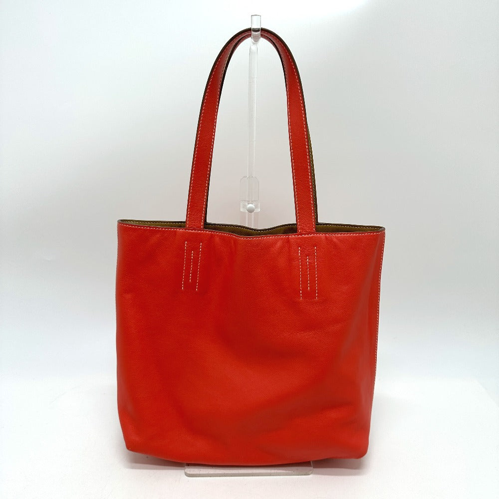 Tote Bag , Vokissim Orange Doble Sense Leather