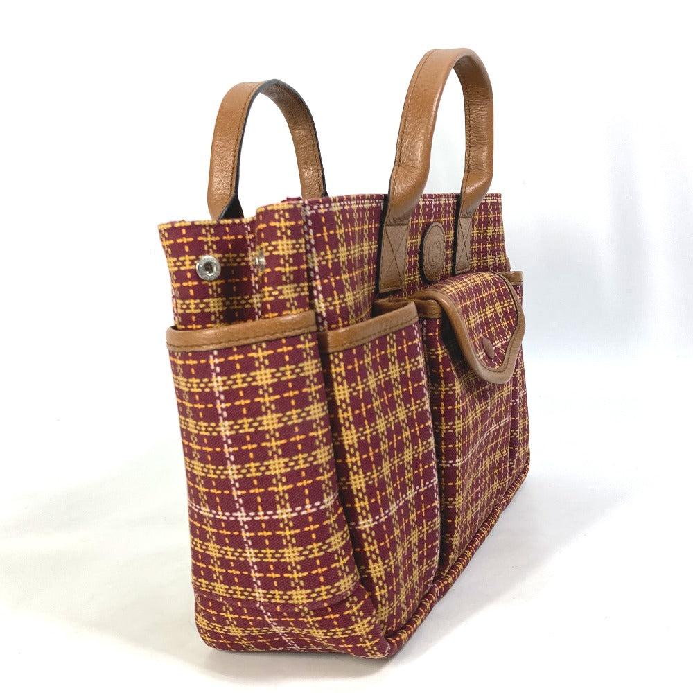 Gucci Bordeaux check Chilled license Leather Canvas Brown Handbag
