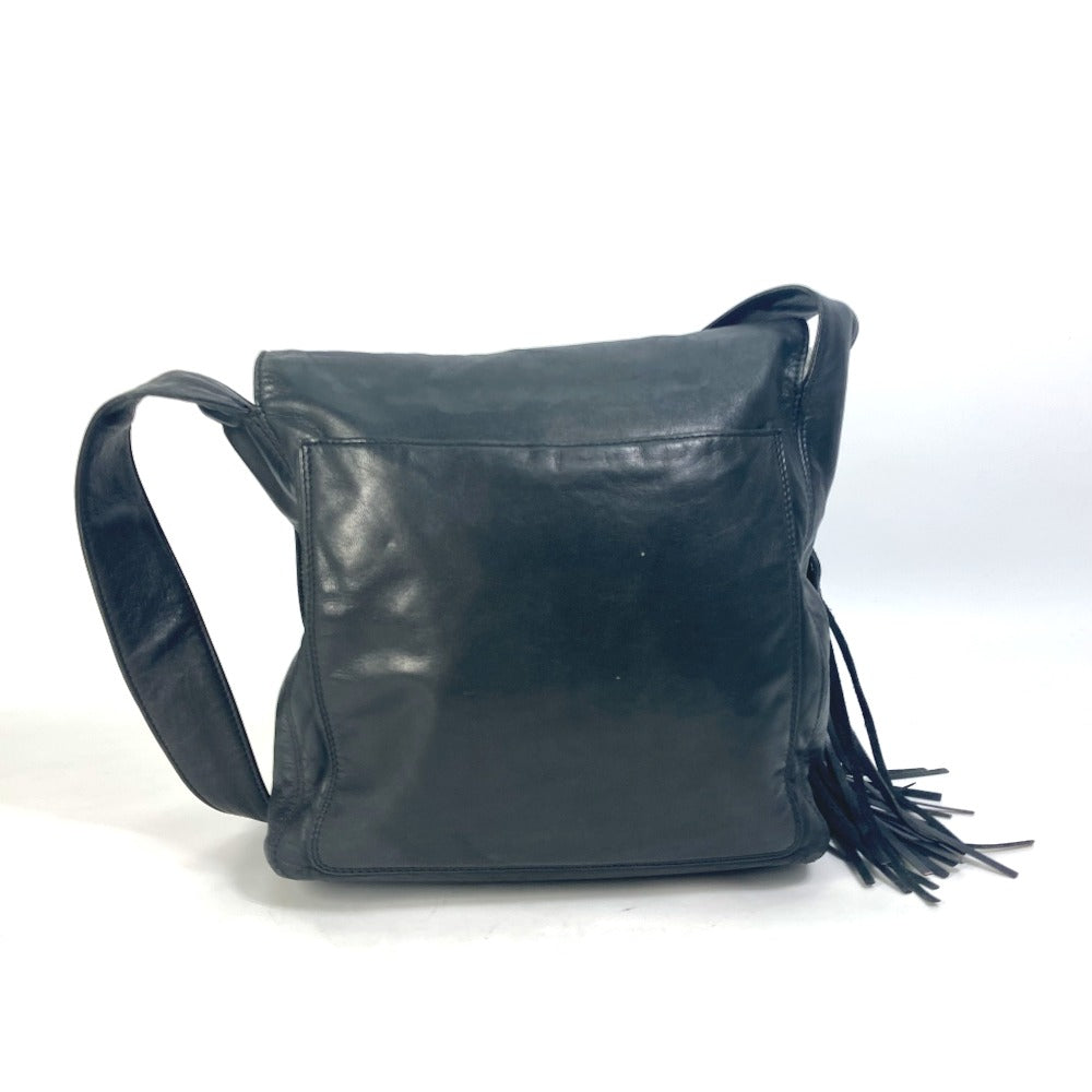 Chanel lambskin CC COCO Mark Black Shoulder Bag