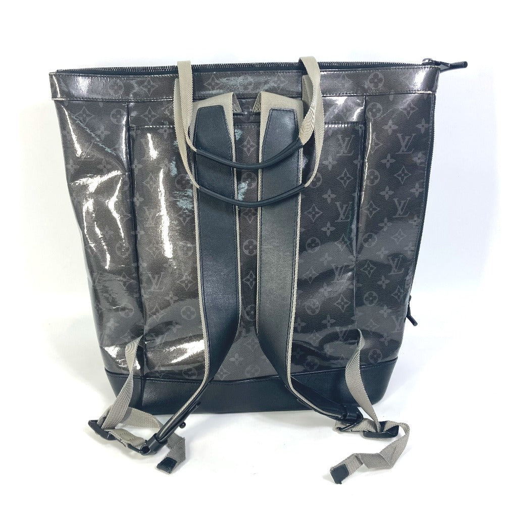 Louis Vuitton M43900 Plastics Eclipse Glaze Zipped Monogram Black Tote Bag