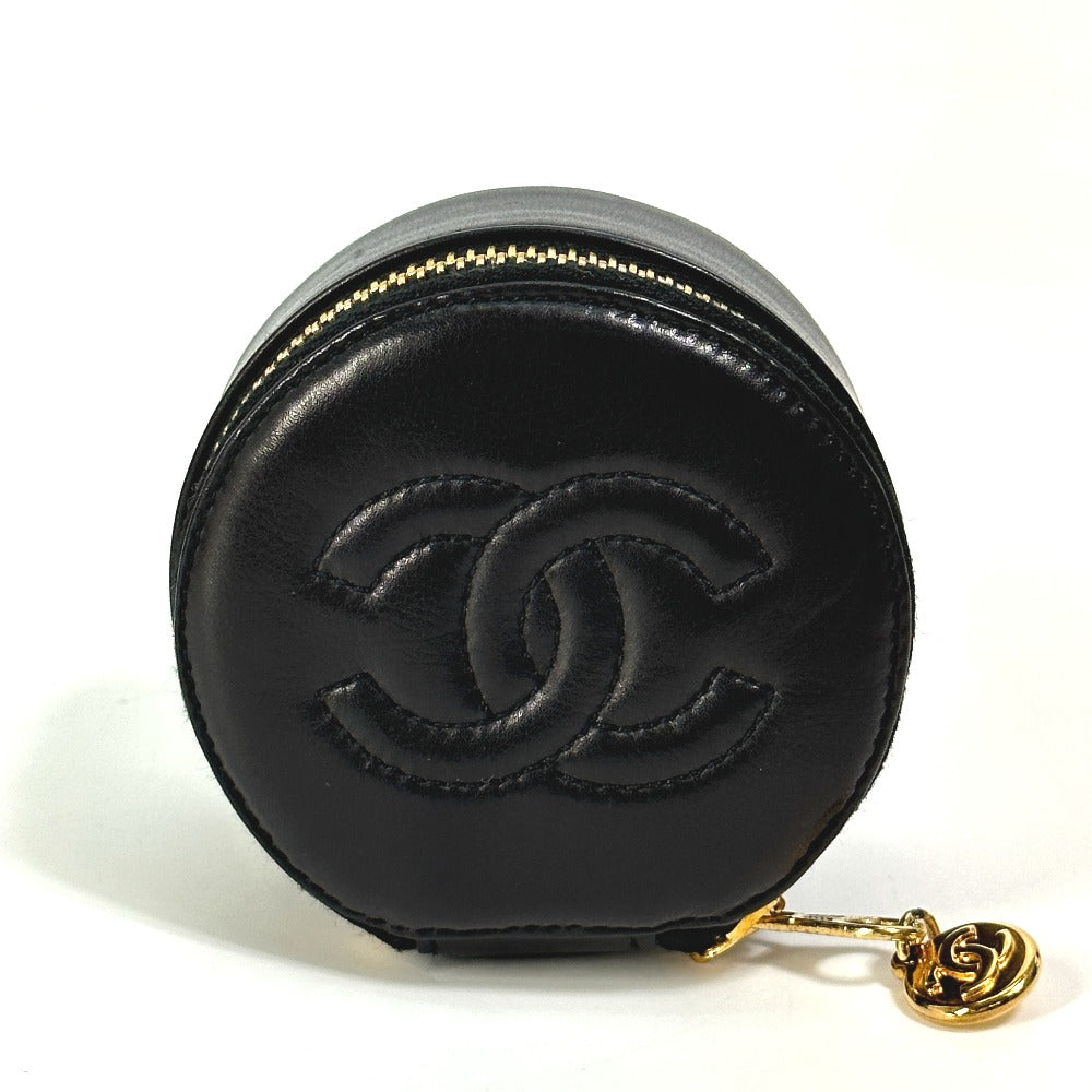 CHANEL Accessory case A02786 lambskin black accessory case COCO Mark CC Women  
