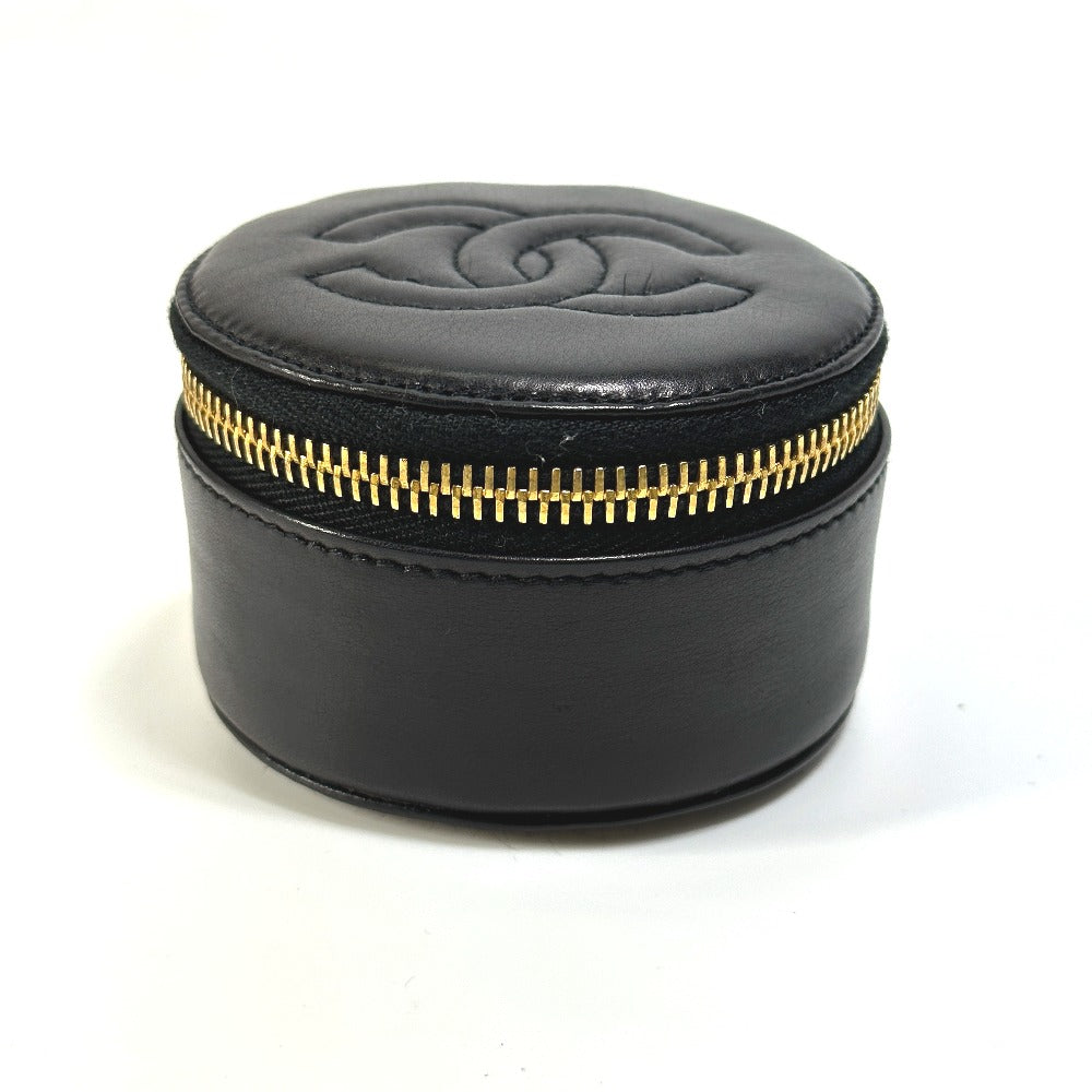 CHANEL Accessory case A02786 lambskin black accessory case COCO Mark CC Women  