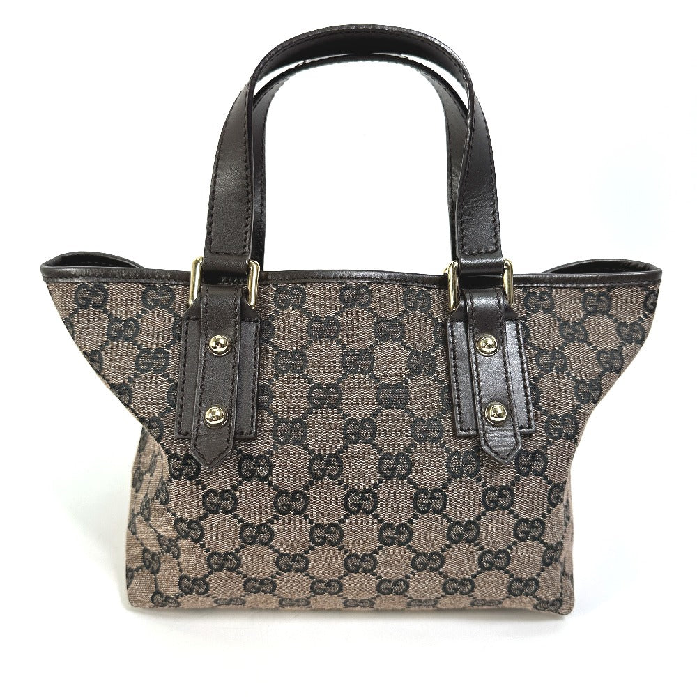 Gucci GG Leather Canvas Brown Handbag