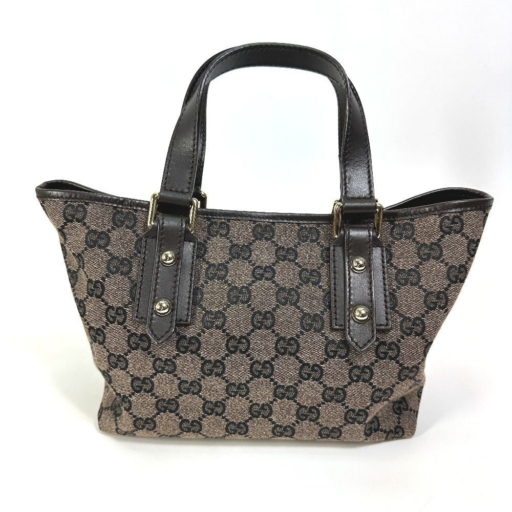 Gucci GG Leather Canvas Brown Handbag