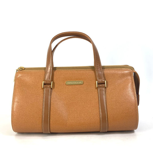 Burberry Inner Check Women Handbag Leather Brown Logo Travel Bag