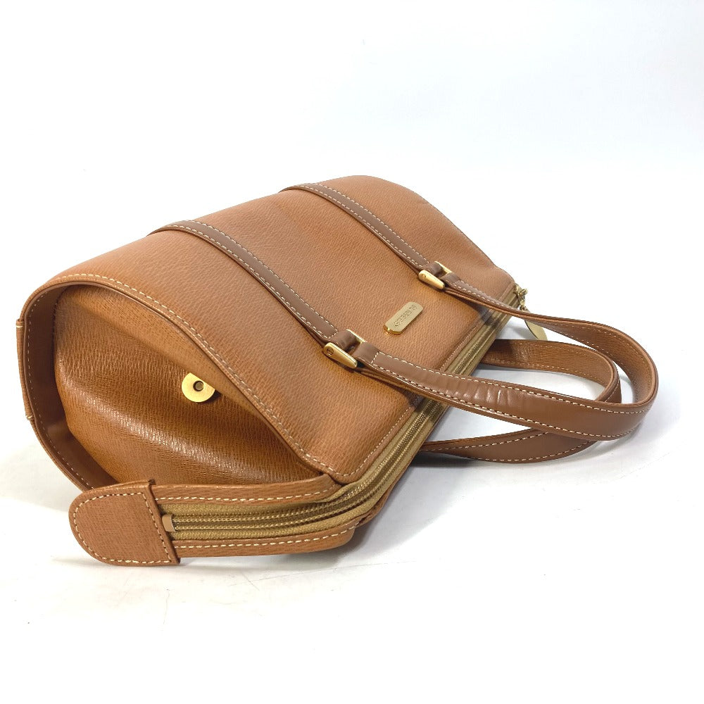 Burberry Inner Check Women Handbag Leather Brown Logo Travel Bag