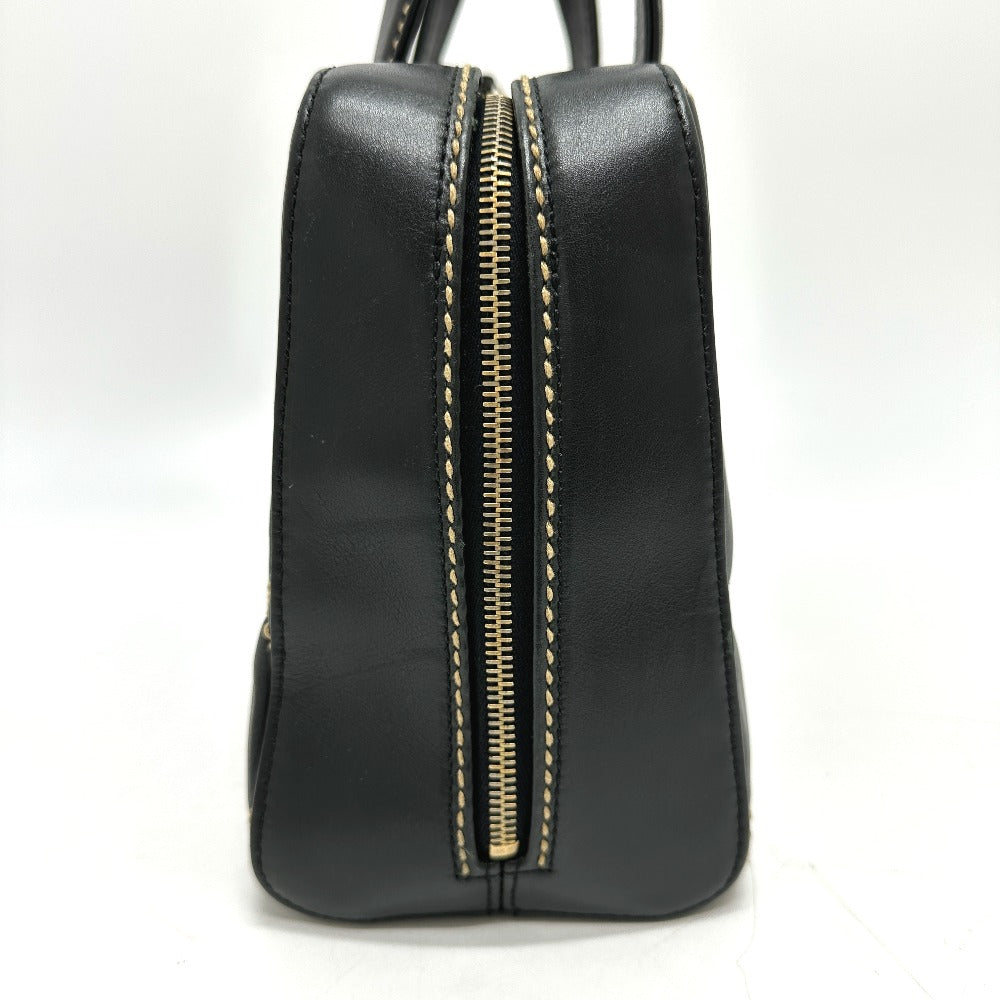 CHANEL Handbag Calfskin black CC COCO Mark Wild stitch Women  