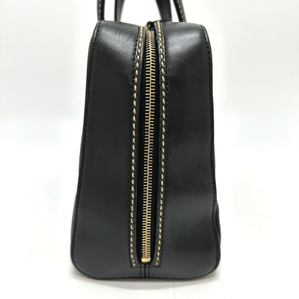 CHANEL Handbag Calfskin black CC COCO Mark Wild stitch Women  