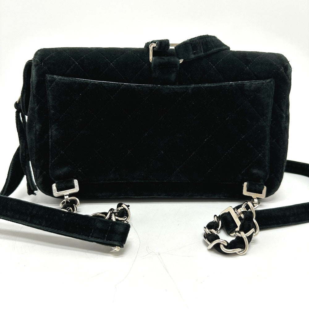Chanel Backpack Velor Matrasse Backpack Black
