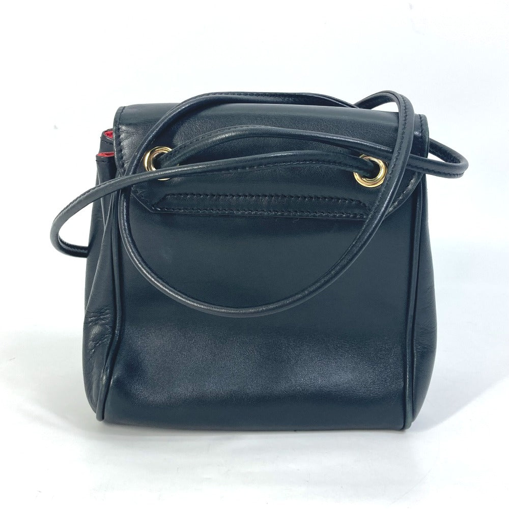 Dior Shoulder Bag Pochette Bag Purse Women Leather Black