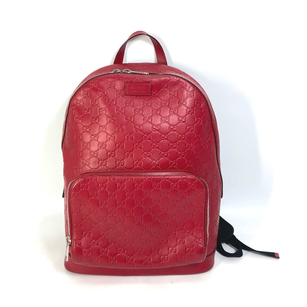Gucci Backpack Sima Guccisima GG Leather Red