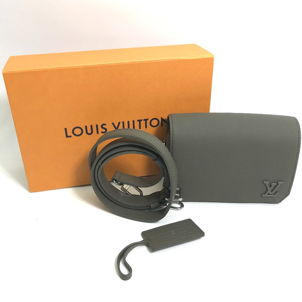 Louis Vuitton M82281 Aerogram Fastline Wearable Leather Gray Wallet Case