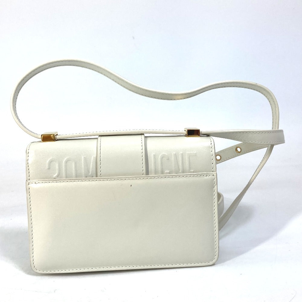 Dior Christian Shoulder Bag Cdmetal Montagne Women Leather White