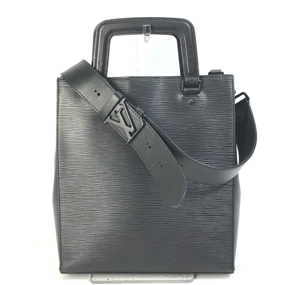 Louis Vuitton M58497 Epi Sac Plat Leather Black Crossbody Bag