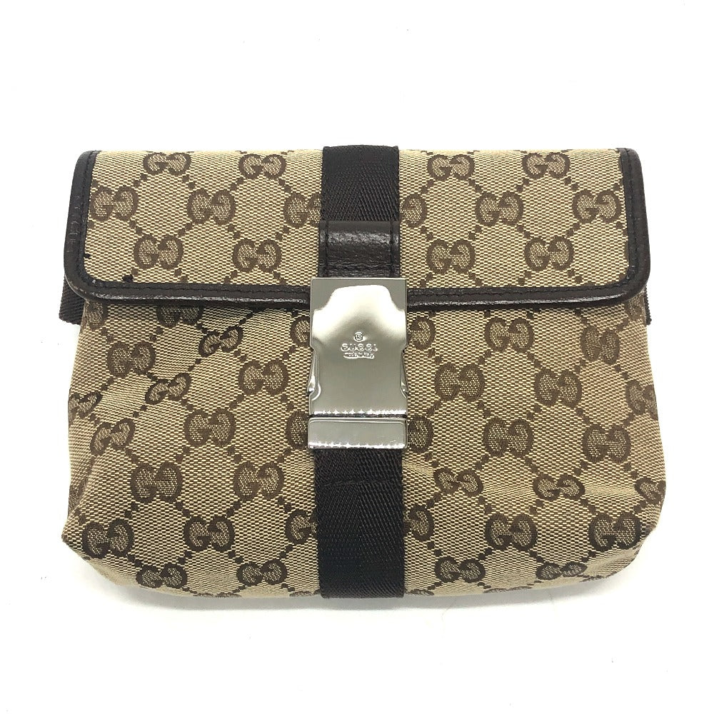 Gucci Waist GG x GG Sling Canvas Brown Beige Handbag