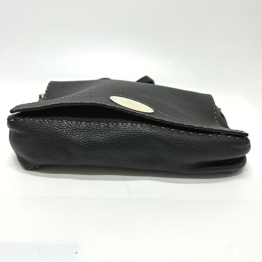 Fendi Shoulder Bag 8Bt116 Celeria Unisex Unisex Leather Black