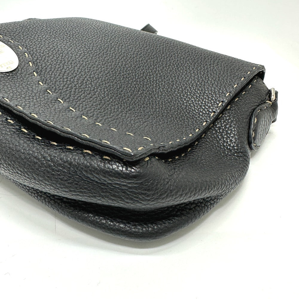 Fendi Shoulder Bag 8Bt116 Celeria Unisex Unisex Leather Black