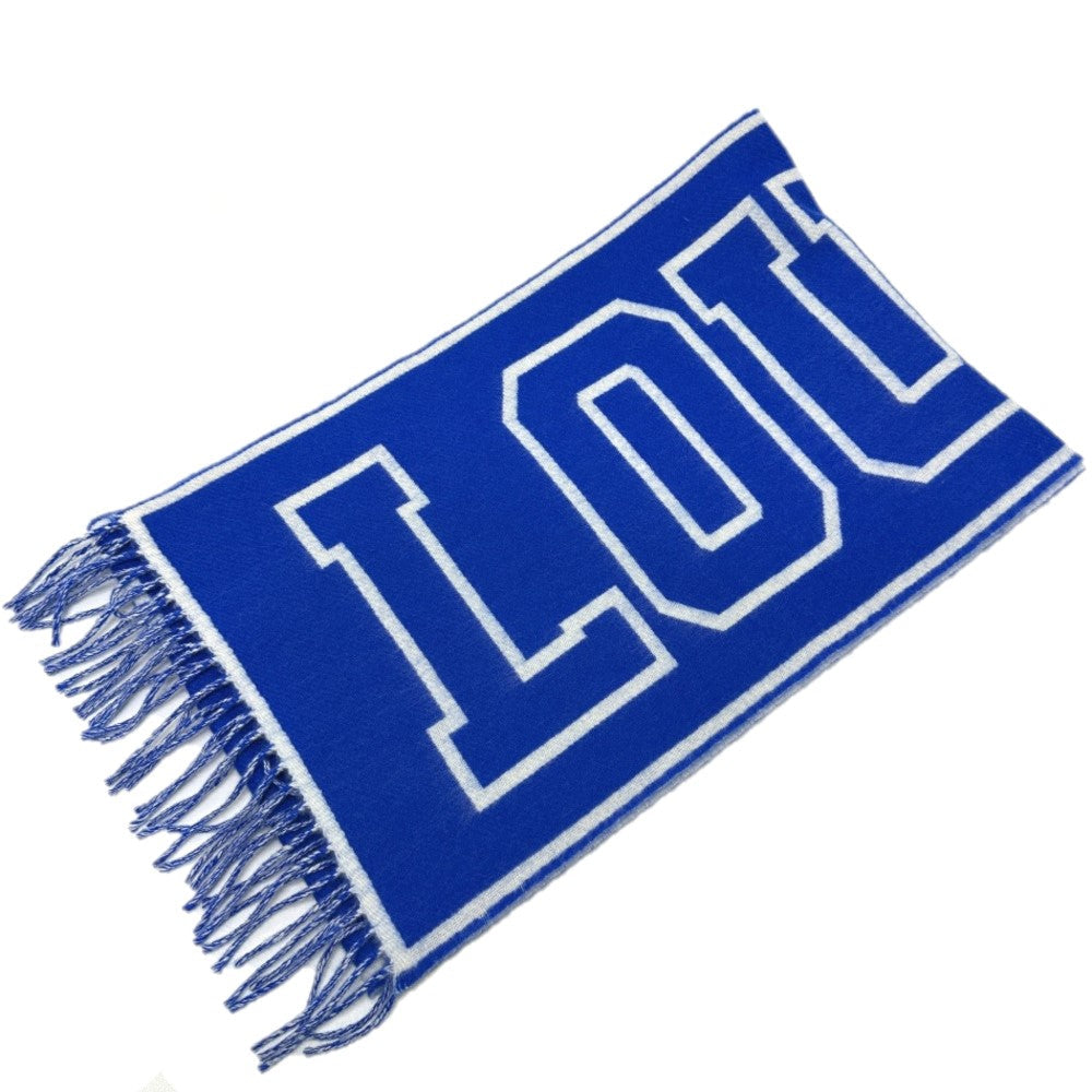 Louis Vuitton Scarf M71318 cashmere Echarpe City Wool Blue Apparel