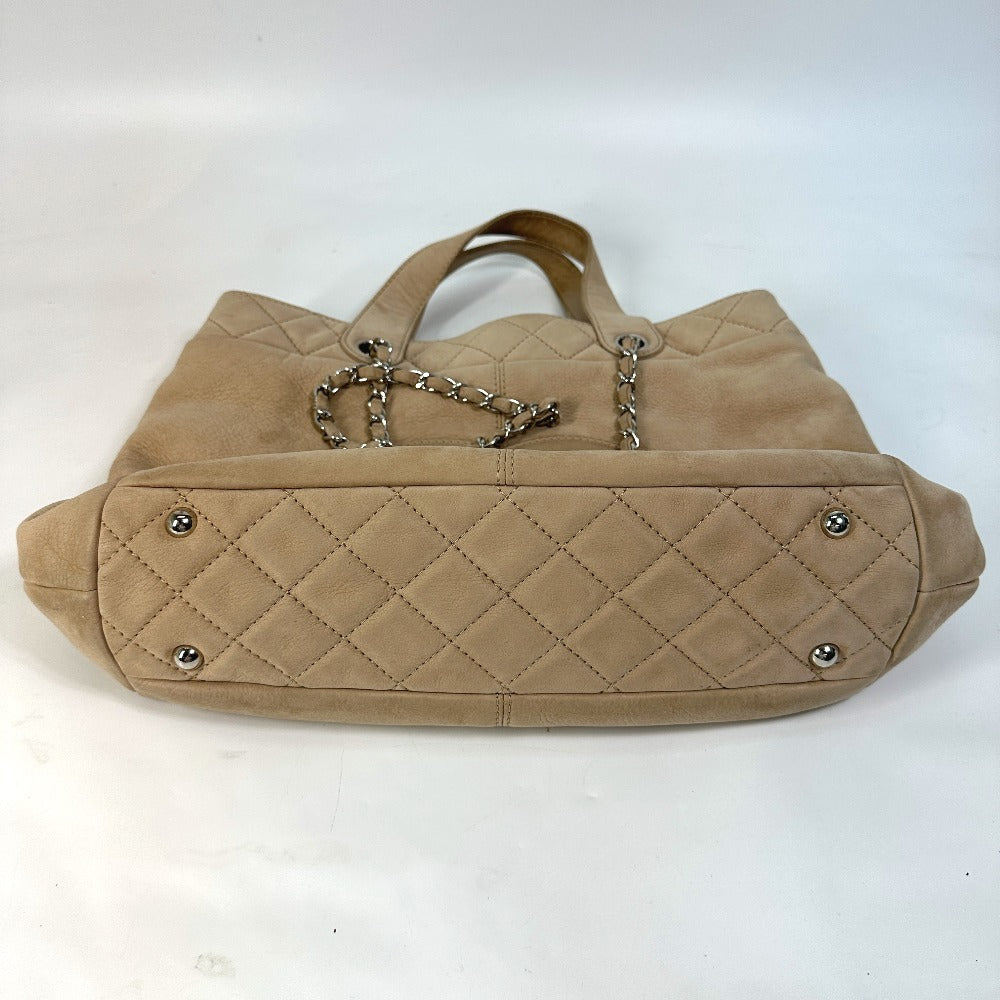Chanel suede COCO Mark Beige Shoulder Bag