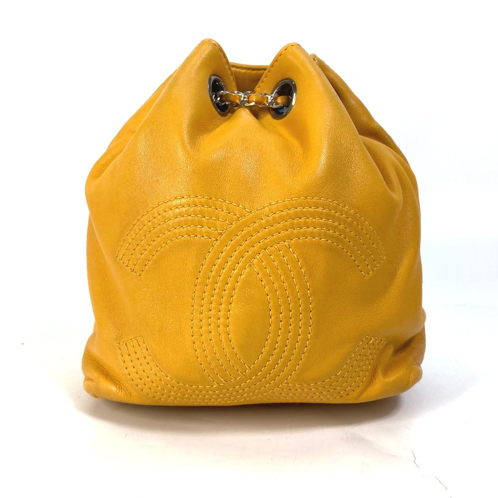 Chanel lambskin Yellow type CC COCO Mark Shoulder Bag