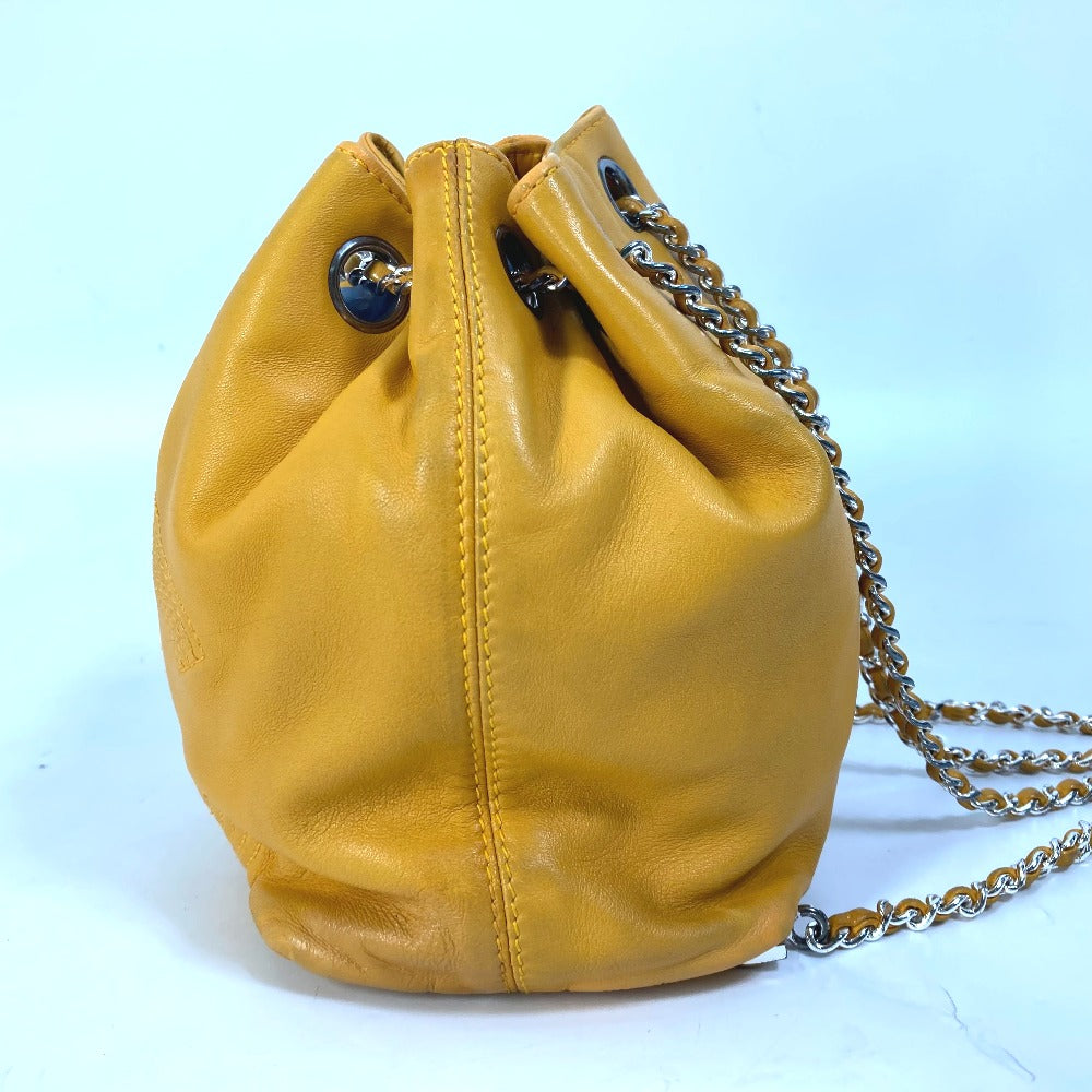 Chanel lambskin Yellow type CC COCO Mark Shoulder Bag