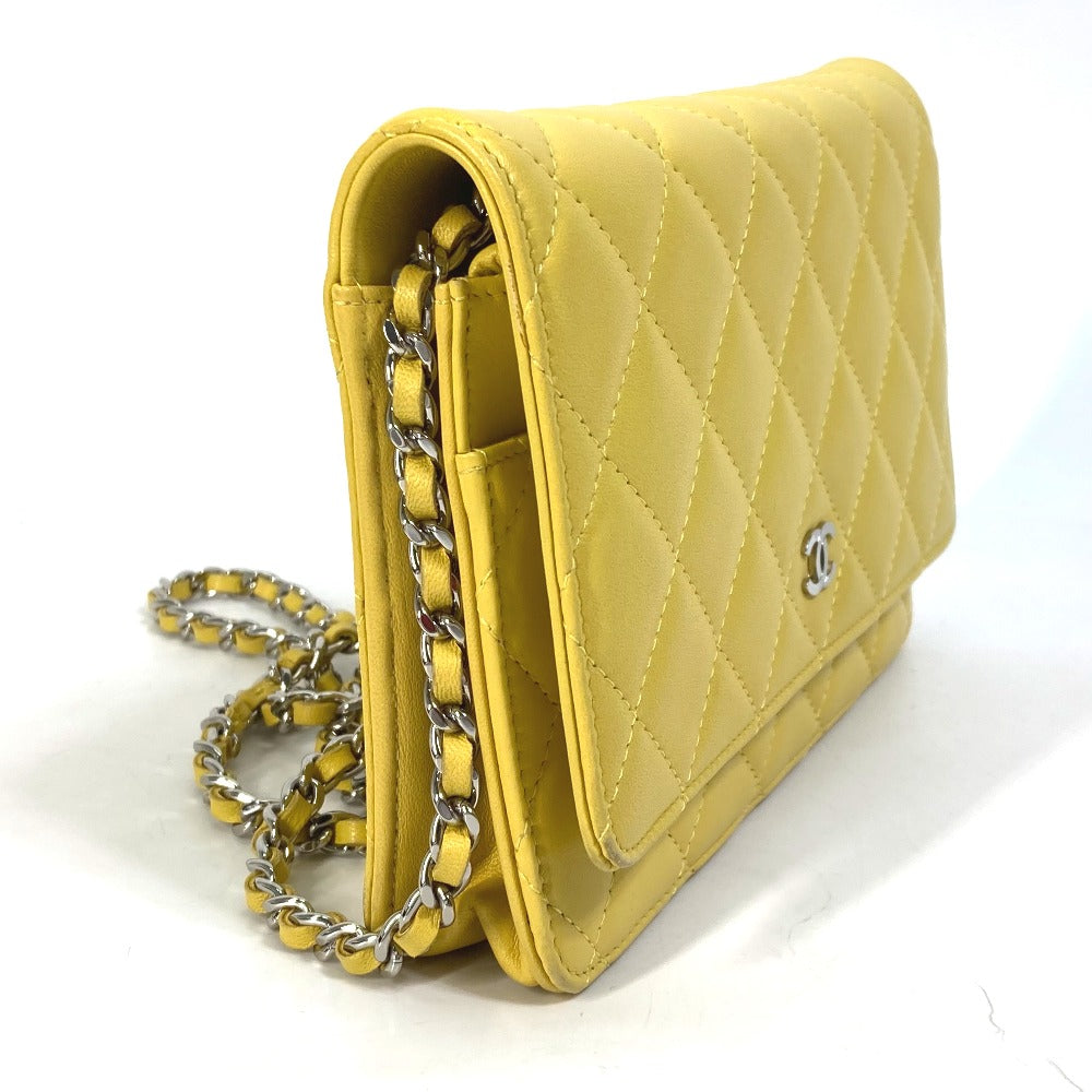 Chanel lambskin yellow CC COCO Mark Matrasse Shoulder Bag