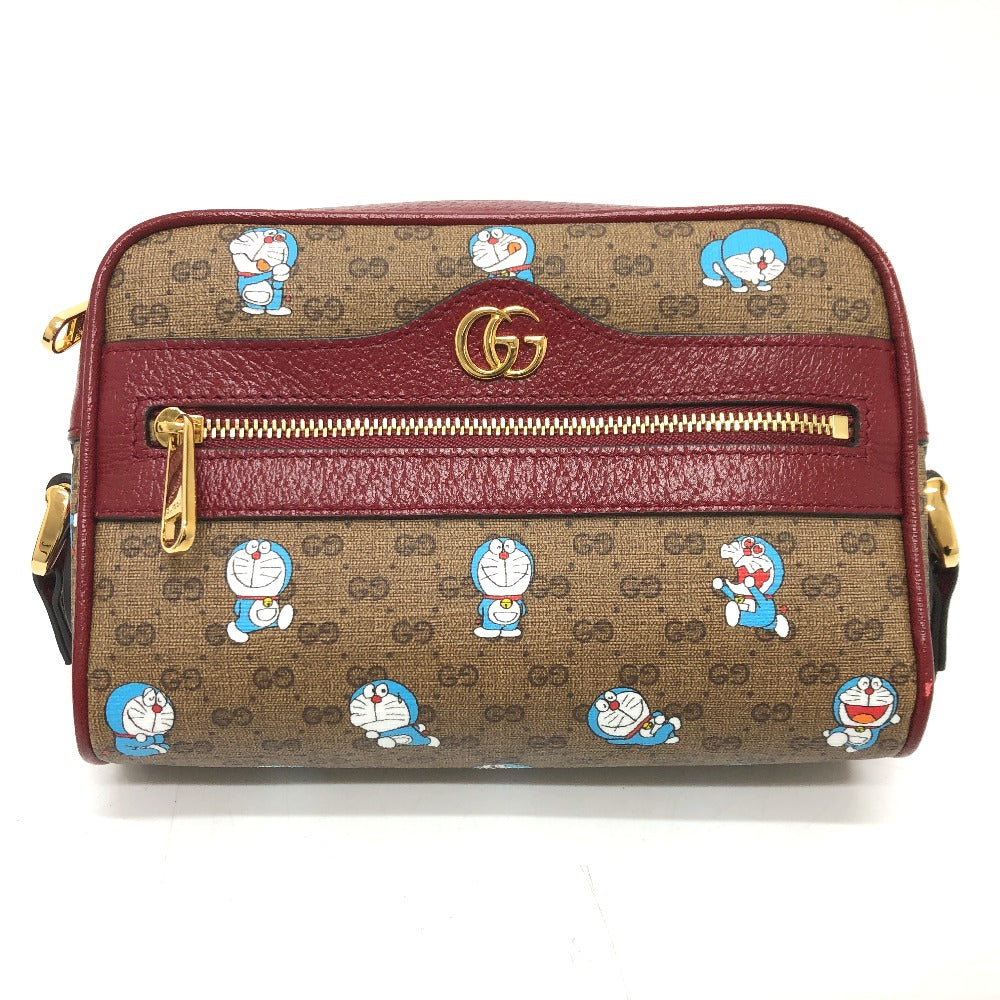 Gucci GG Supreme GG Supreme Doraemon Canvas Brown Shoulder Bag