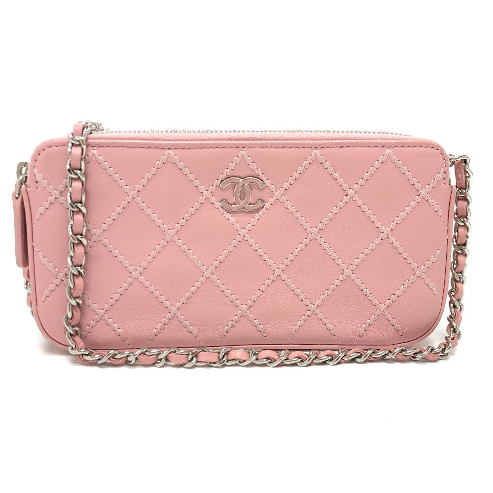 Chanel lambskin CC COCO Mark Matelasse Wild Pink Shoulder Bag