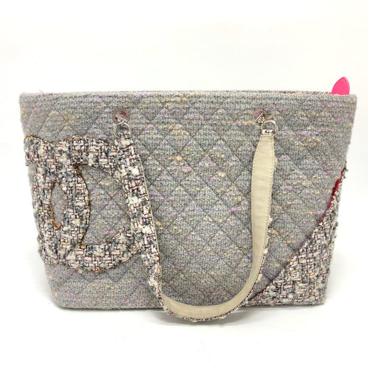 Chanel tweed Purple type CC COCO Mark Tote Bag