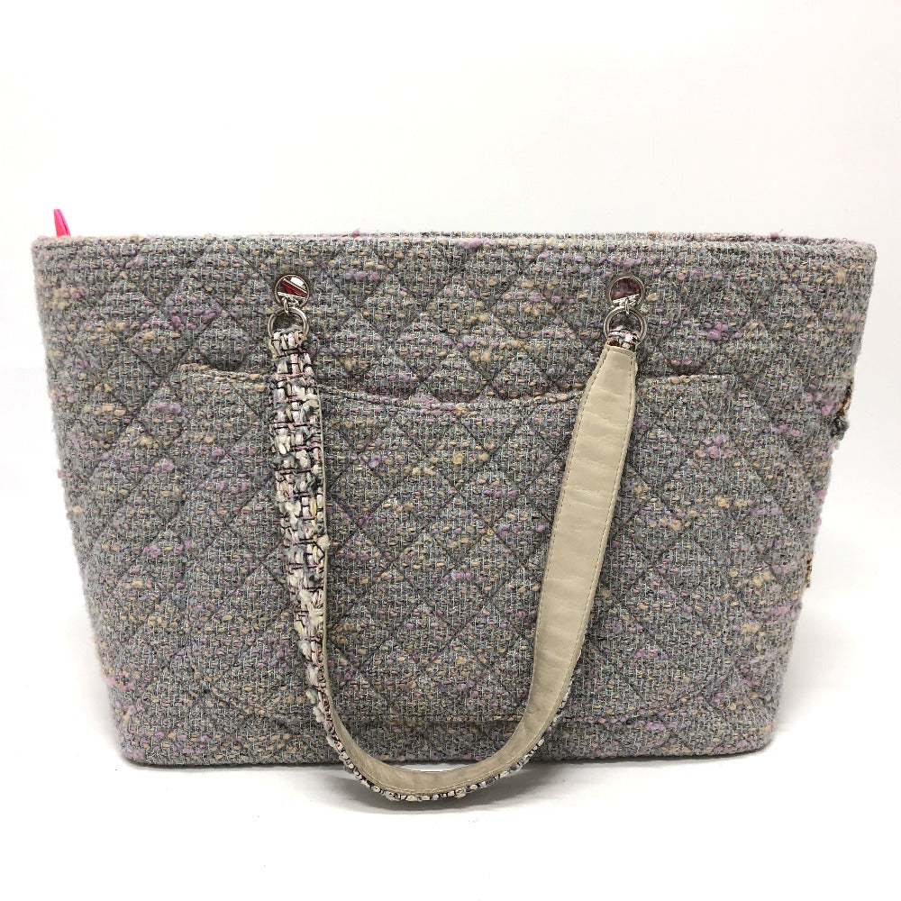 Chanel tweed Purple type CC COCO Mark Tote Bag