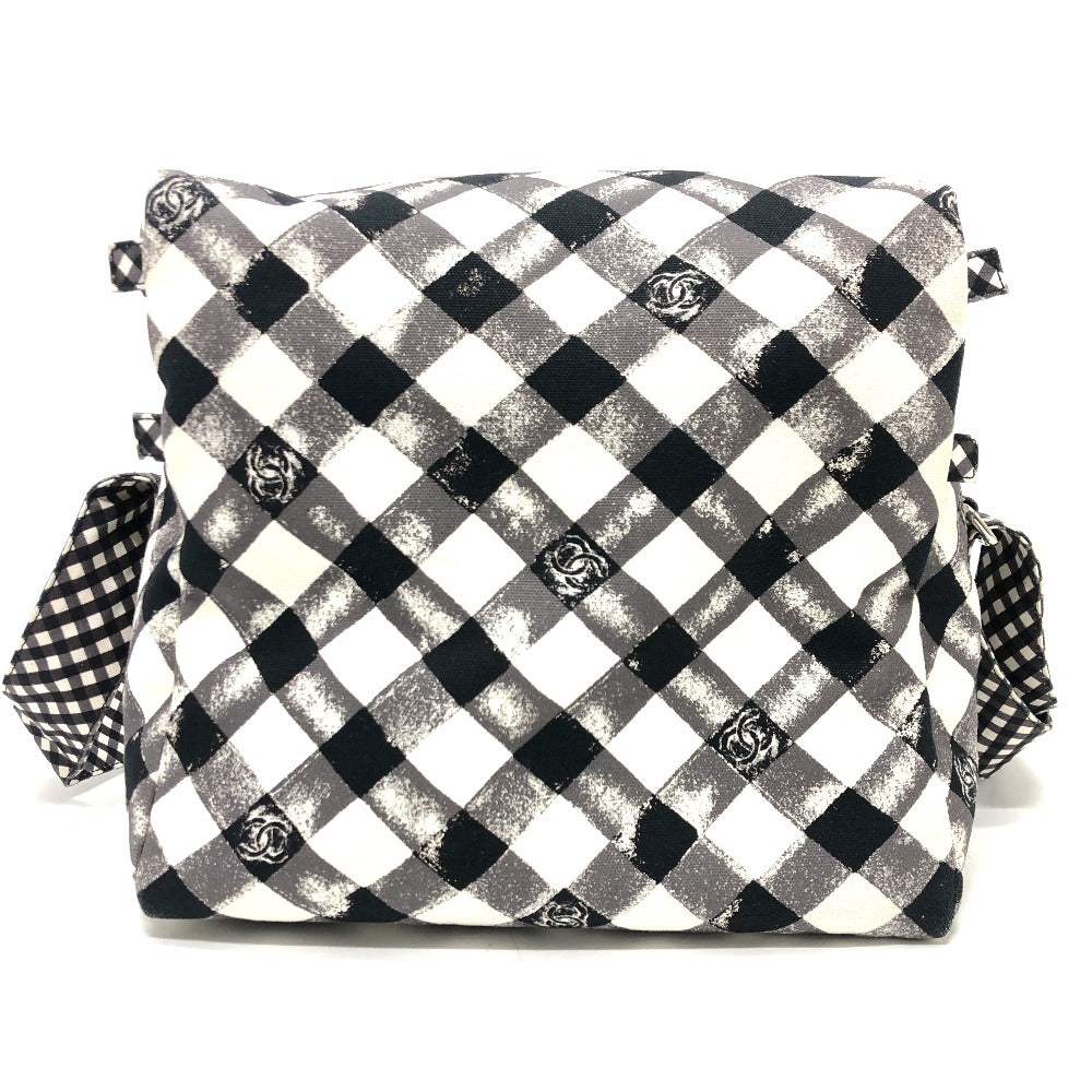 Chanel Check COCO Mark Cooler White Canvas Shoulder Bag