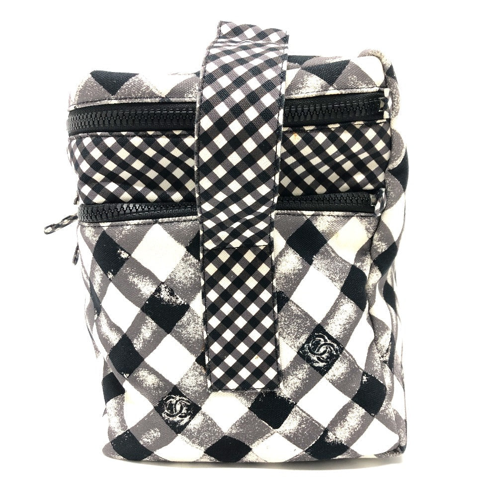 Chanel Check COCO Mark Cooler White Canvas Shoulder Bag