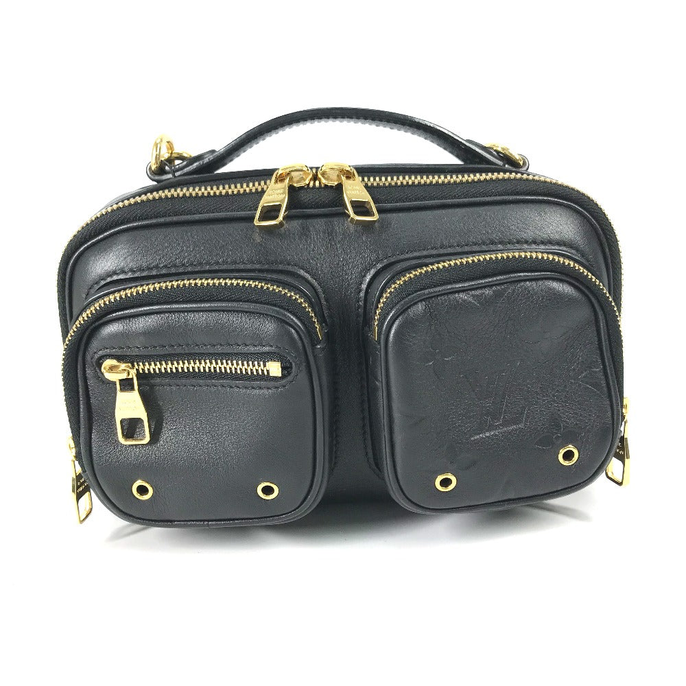 Louis Vuitton M80450 Utility Monogram Leather Black Crossbody Bag