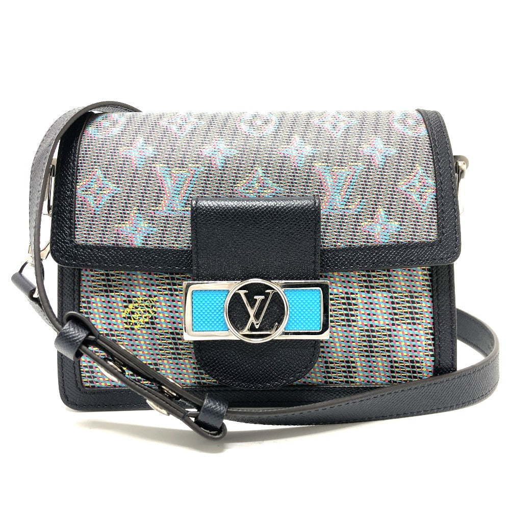 Louis Vuitton M55454 pop Daufine Leather Blue Mini Shoulder Bag