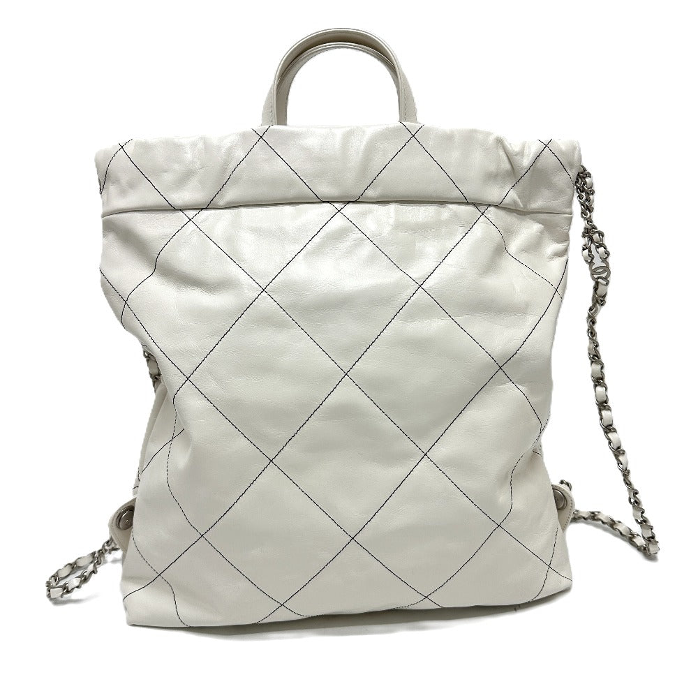 Chanel Backpack lambskin 2WAY CHANEL22 White Small