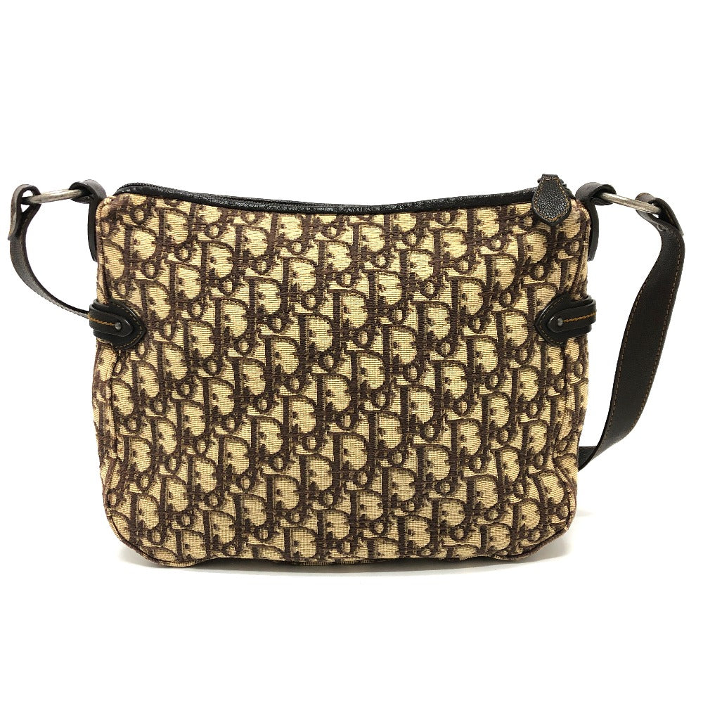 Dior Christian Shoulder Bag Trotter Women Leather Canvas
