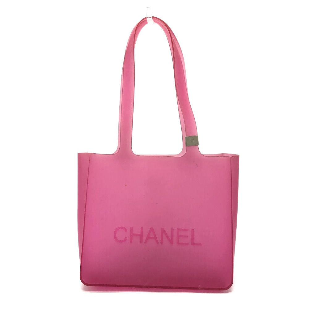 CHANEL Tote Bag rubber purple logo COCO Mark Women  